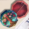 5D DIY Diamond Art Painting Snack Storage Box with Lid Wood Container (Flower)