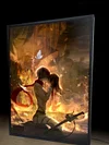 3D Decorative Paint of Light Guide Transformation Mikasa Ackerman & Eren Yeager Final Kiss with LED - Attack On Titan Decorative Painting - momo Studio