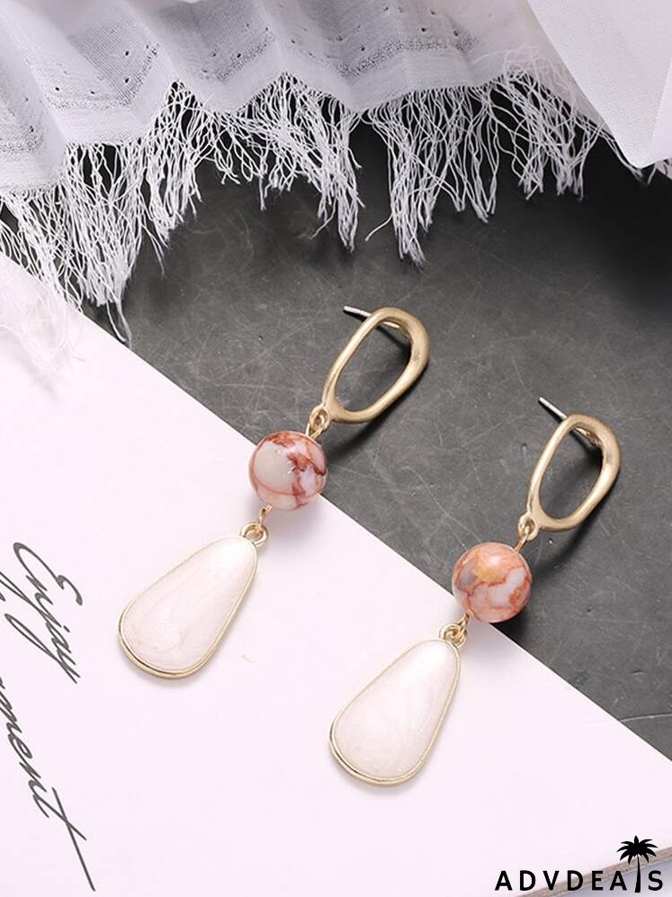 Bead Decor Drop Earrings