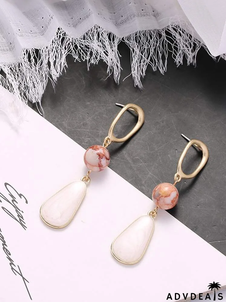 Bead Decor Drop Earrings