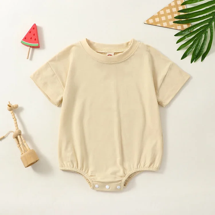 Baby Unisex Solid Color Newborn Bodysuit