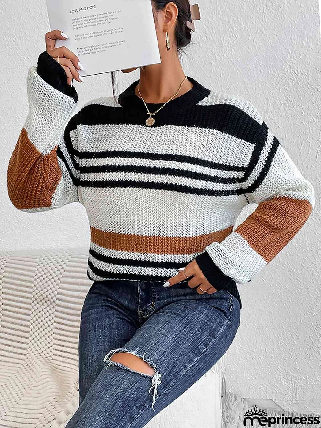 Striped Round Neck Sweater