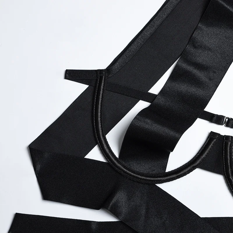 Billionm Black Bandage Lingerie Sexy Exotic Underwear Hollow Out Women Bodysuit Halter Porno Langerie European Clothing Sex Costumes Plus