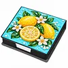 PU 5D Pearl Diamond Painting Kit Note Box DIY Diamond Art Notepad Box with 160 Sheets of Paper (Lemon)