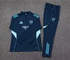 2025/2026 Arsenal Half-Pull Training Suit Royal Blue Football Shirt 1:1 Thai Quality Set