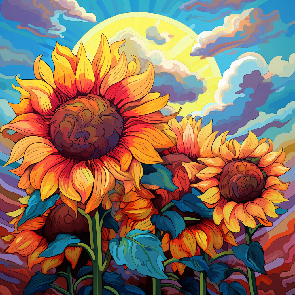 Sunflower (velvet cloth) AB drill full round/square diamond painting