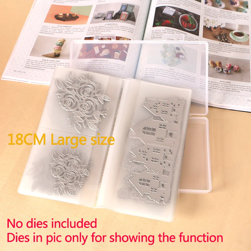 Nigikala CUTTING DIES 14CM-18CM Cutting dies storage book BOX PLUS PVC book easy for handling & protecting your cutting dies