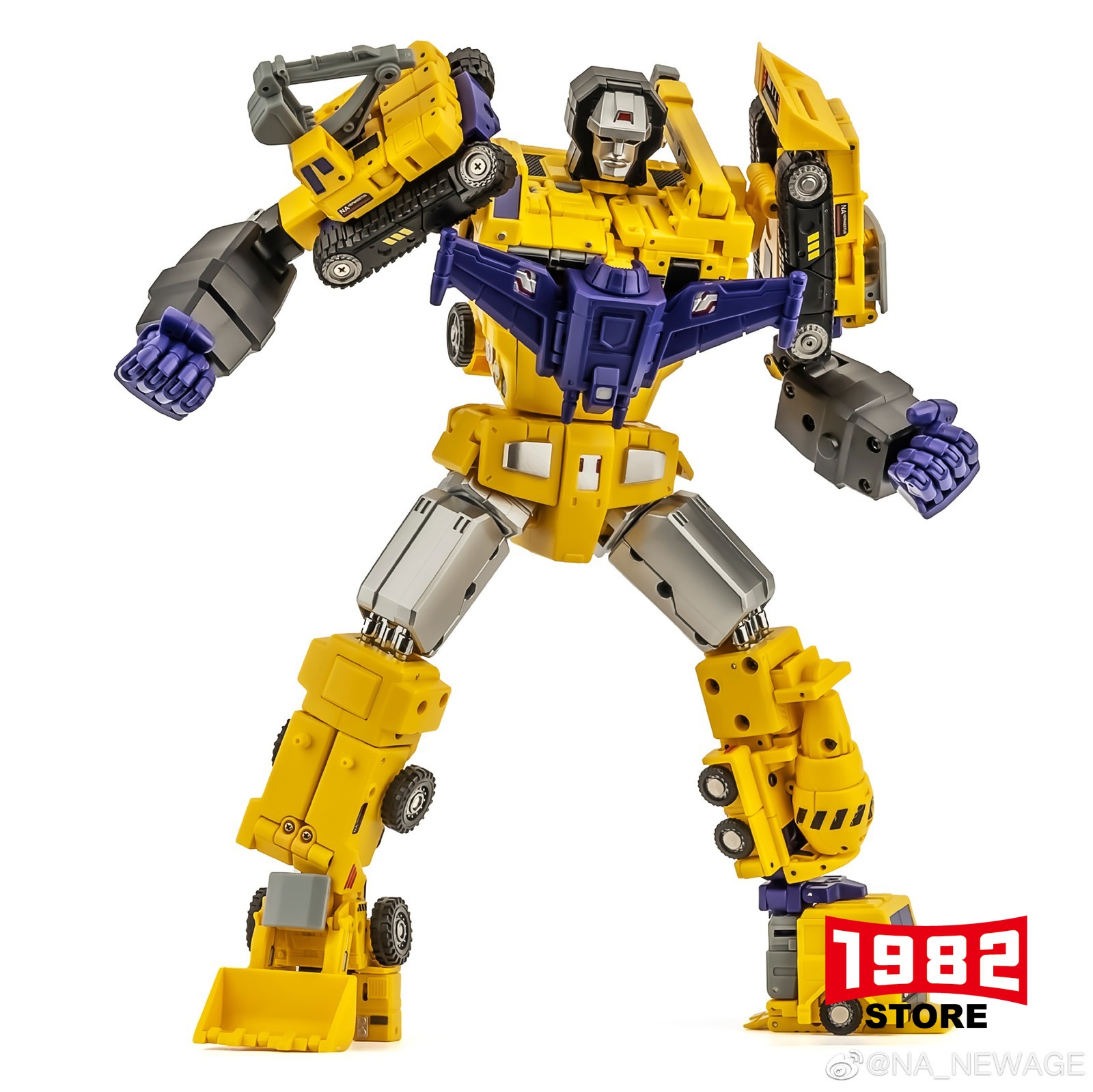 NEWAGE NA H34Y G2 Devastator Mini Transformers Action Figure Collection Premium Toy for Kids Adults Collectible Model Kit with Detachable Parts Classic Cartoon Character Replica Gift for Fans