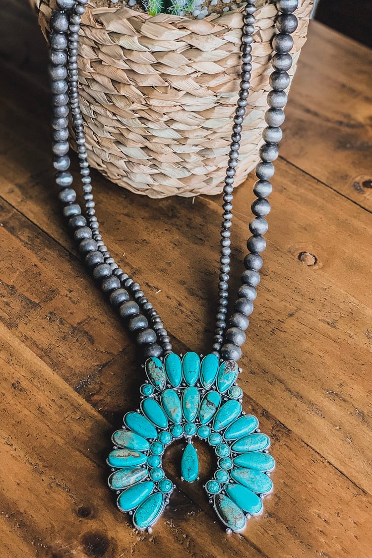 AUTHENTIC TURQUOISE STONES - ZYON NECKLACE - Turquoise