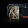 New Creative Pure Copper Torrance Kerosene Lighter Personalized Mechanical Steampunk Lighter Gear Linkage Cool Men's Gift Tool