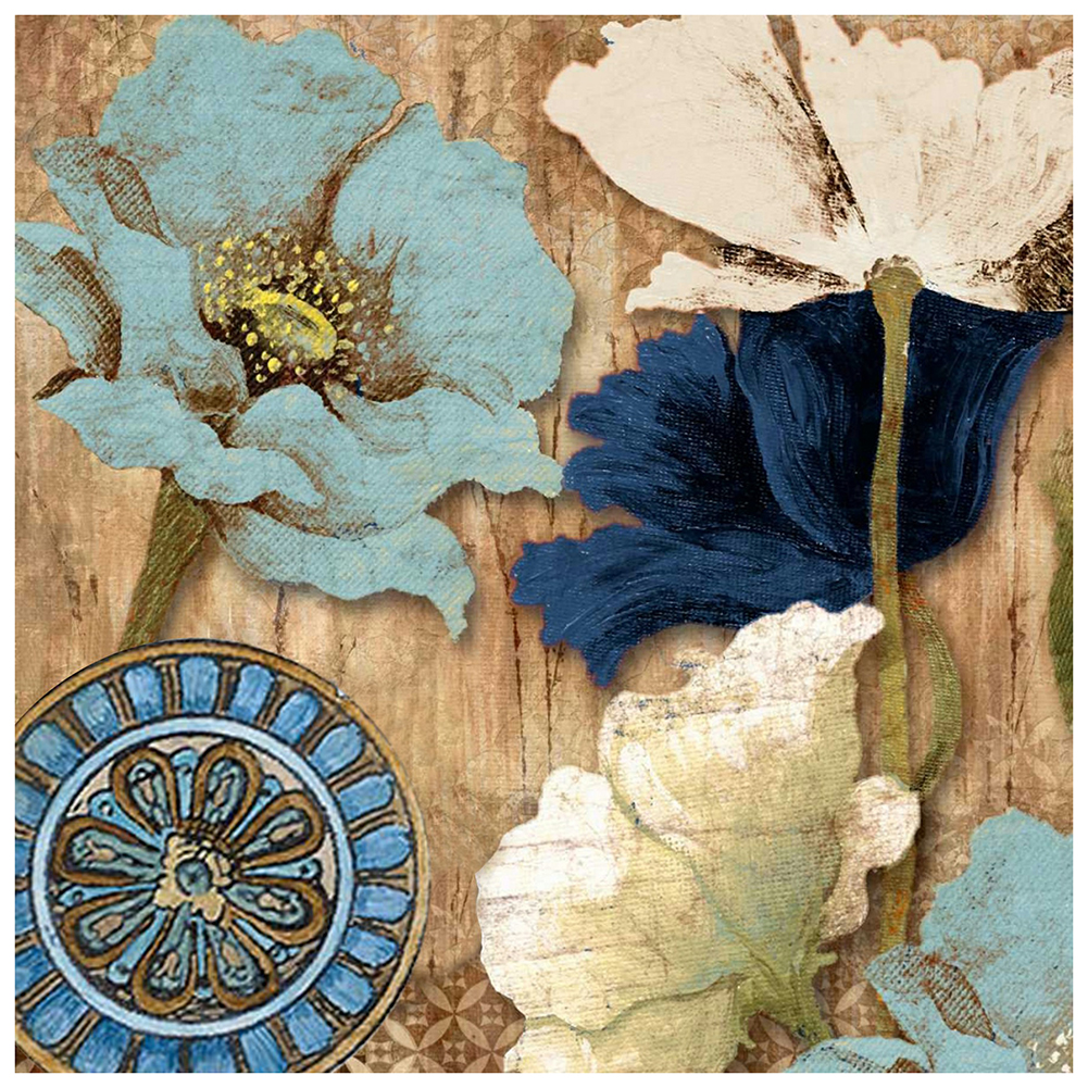 

40*40CM - Round Drill Diamond Painting - Lotus Clock, 501 Original