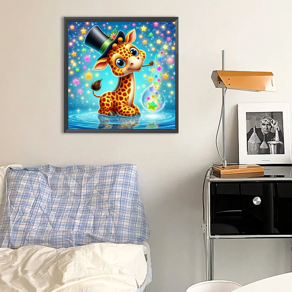 Diamond Painting - Full Round Drill - Giraffe(Canvas|30*30cm)