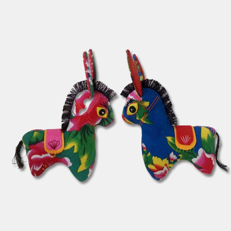 Handmade Embroidered Fabric Donkey Decorations Chinese Style Handicrafts Doll