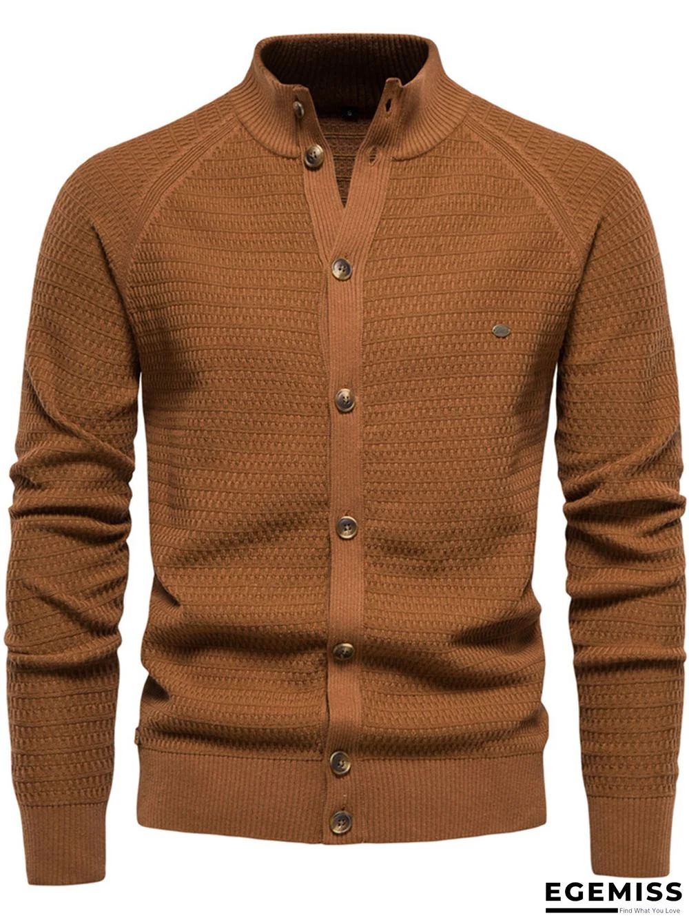 Men's Casual Solid Color Cardigan Sweater | EGEMISS