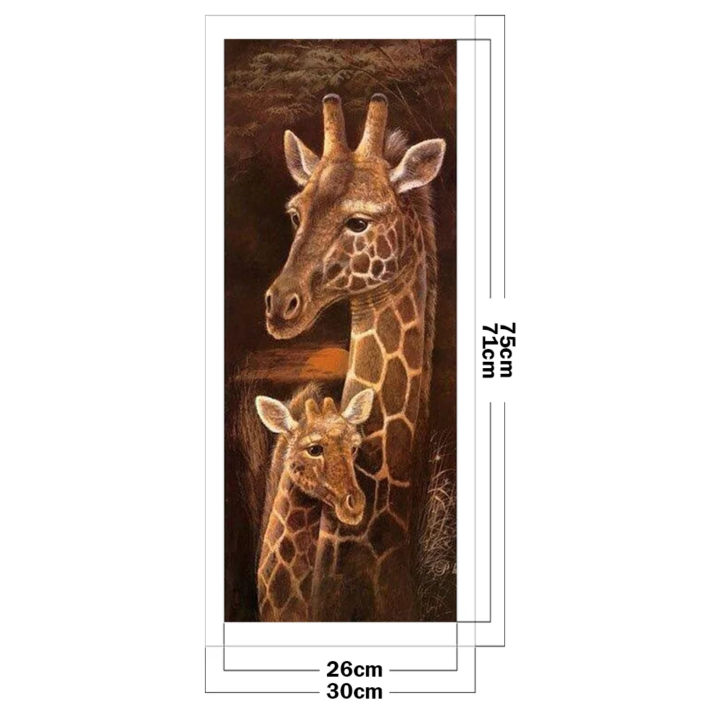 11CT Stamped Cross Stitch - Giraffe(30*75cm)