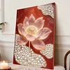 DIY Pearl Painting Lotus for Home Decor with Frame(30x40cm)