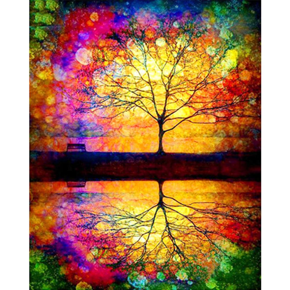 

40*30CM - Gorgeous Tree - Round Drill Diamond Painting, 501 Original