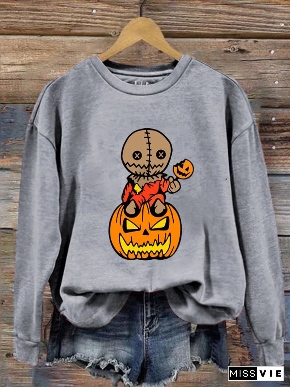 Women's Halloween trick or treat lollipop sweatshirt