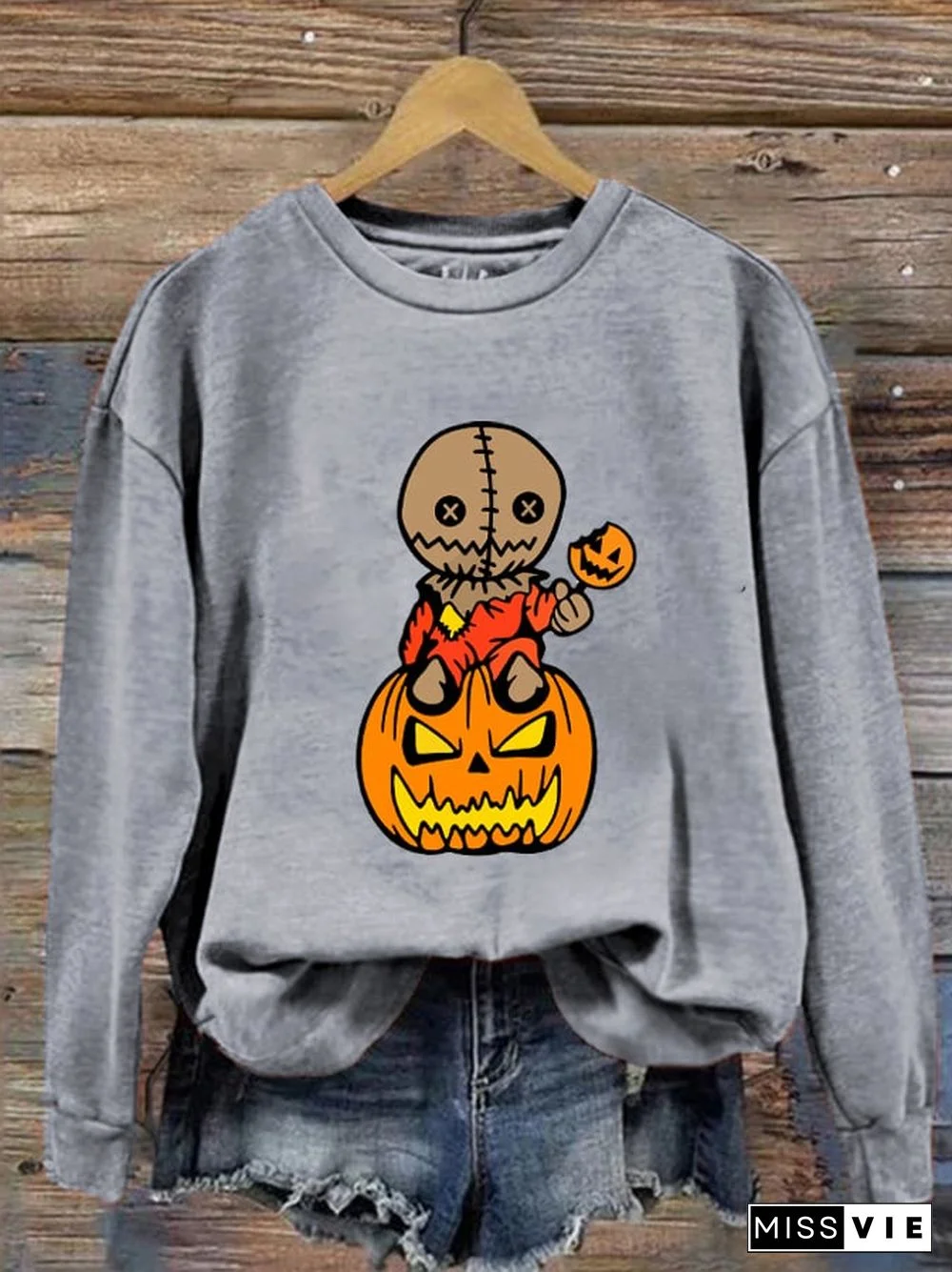 Women's Halloween trick or treat lollipop sweatshirt
