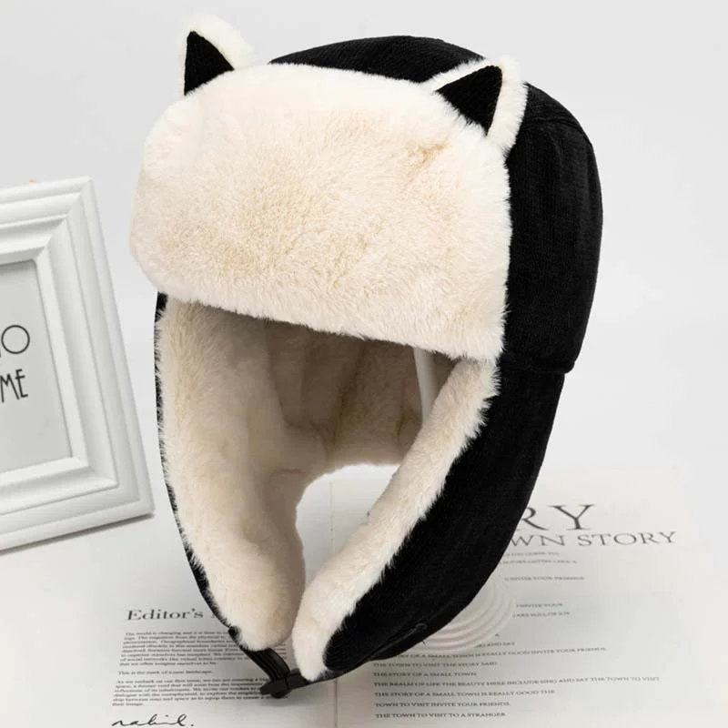 Letclo™ Winter Ear Protection Cold Warm Cute Wild Women Cat Ears Hat letclo Letclo