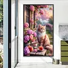 Flowers Cat - Diamond Painting - Full Round Drill (Canvas|40*70cm)