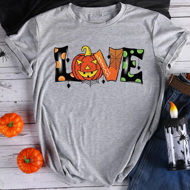 Love text Halloween   T-Shirt Tee-07814-Annaletters