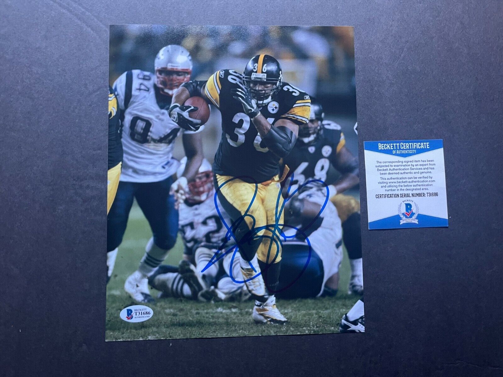 Jerome Bettis Hot! signed autographed Steelers HOF 8x10 Photo Poster painting Beckett BAS Coa