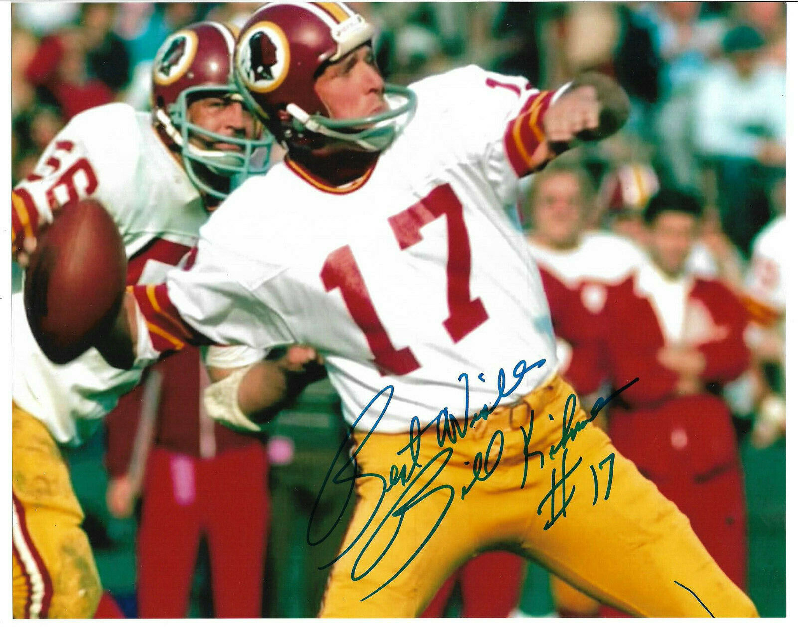 Billy Kilmer Authentic Signed 8x10 NFL Photo Poster painting Autographed, Washington Redskins