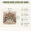 Christmas Ginger Home Full 11CT 3 Strand Stamped Cross Stitch Kit 45x45cm tapestrymarket