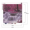 Diamond Painting -5D Full Round Drill Fan Forest Waterfall(40x40cm)