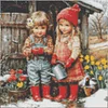 Diamond Painting-DIY Full Round Drill Little Girl(40*40 CM)