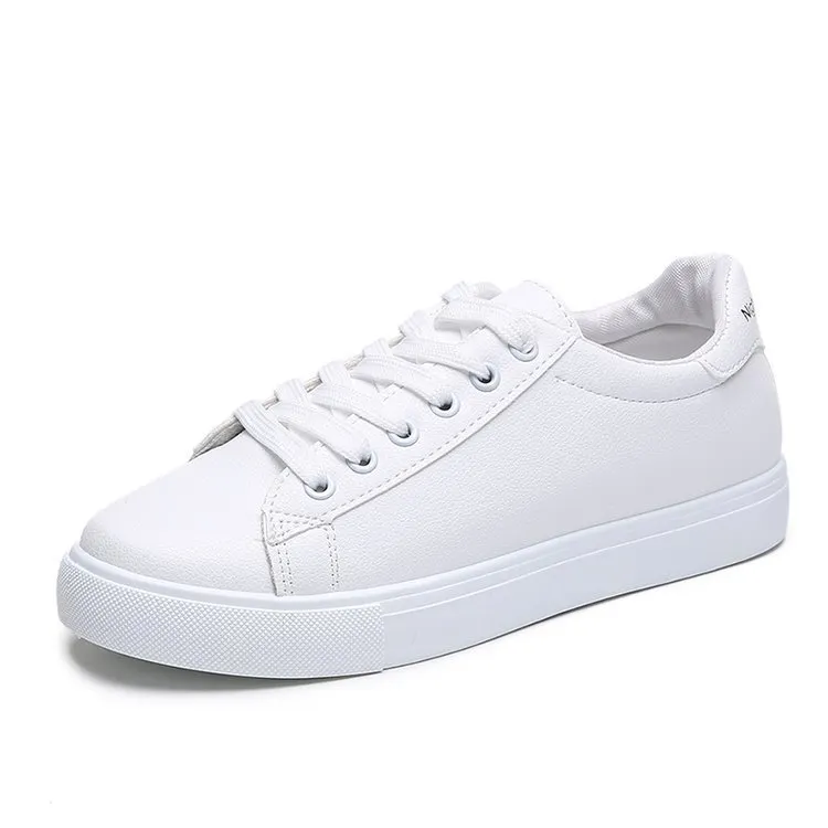 Yyvonne New Small White Shoes Female Korean Version Of Students With Flat Shoes Flat Sports Leisure Round Head Flat Women's Single Shoes