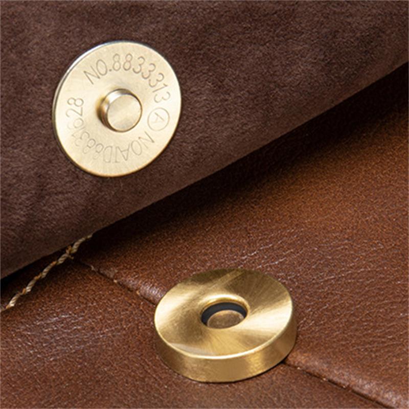 Men's Leather Briefcase Handbag Large Capacity Retro Shoulder Bag Crossbody Bag