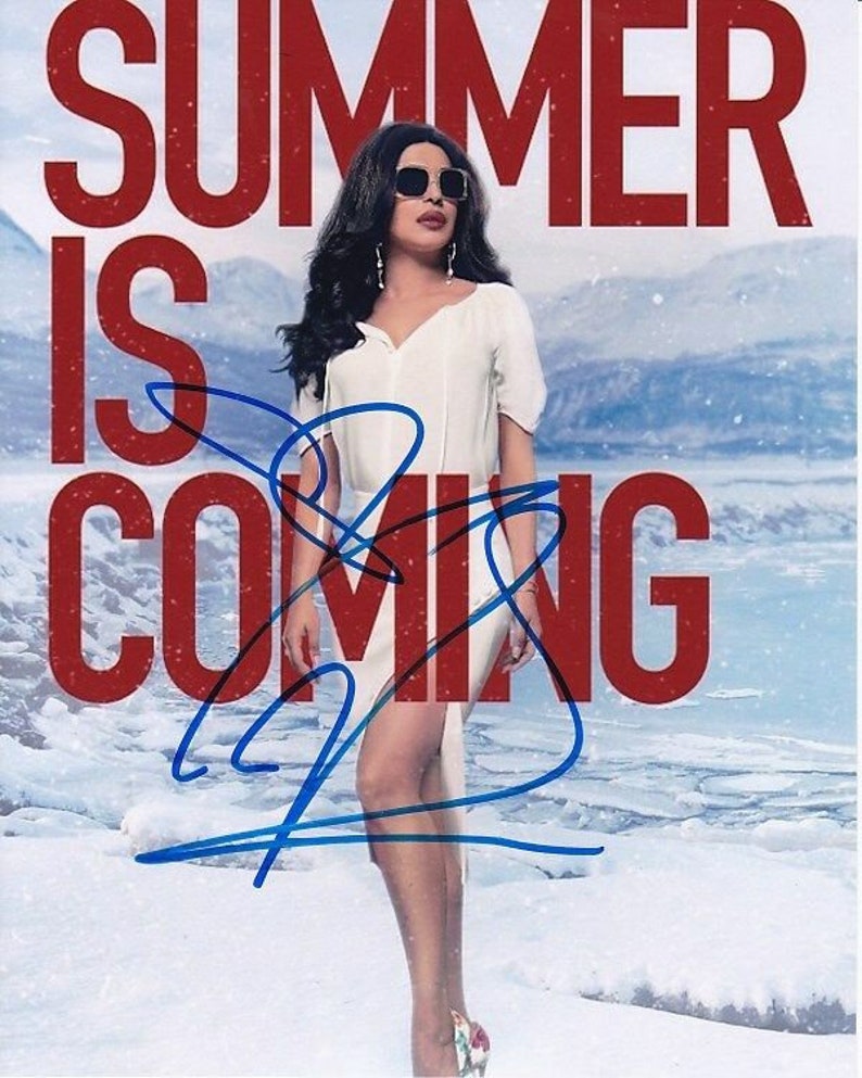 Priyanka chopra signed autographed baywatch victoria leeds Photo Poster painting