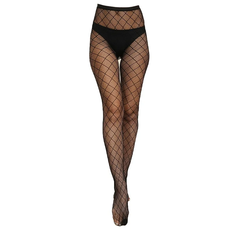 1 Pcs Sexy Stay Up Thigh High Tights Fishnet Mesh printed Punk with tattoo Stretch black gothic Pantyhose For Women ladies