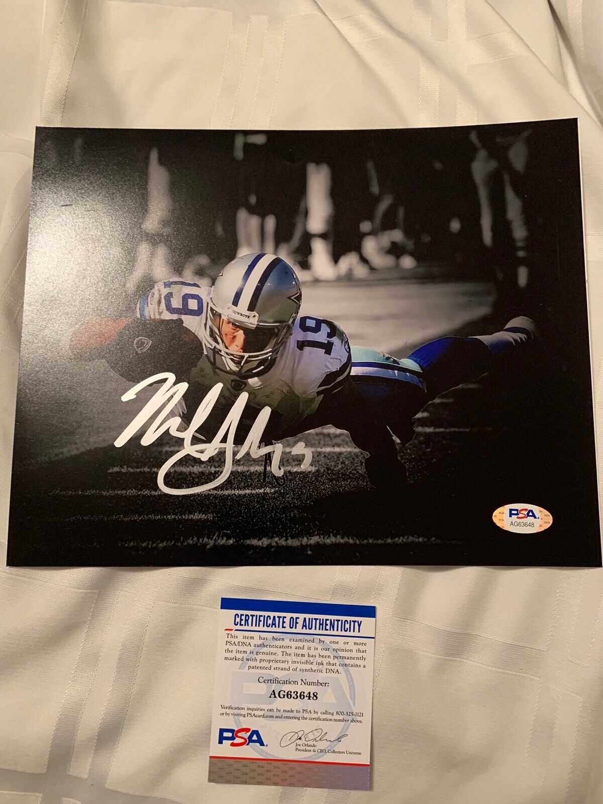 miles austin Signed 8x10 Photo Poster painting Cowboys Psa/dna Coa