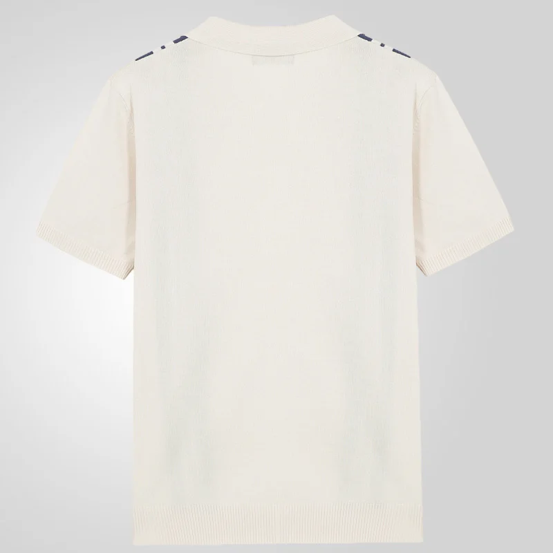 Uveng Uveng Men's Wear Summer Striped Short-Sleeved Knit Shirts