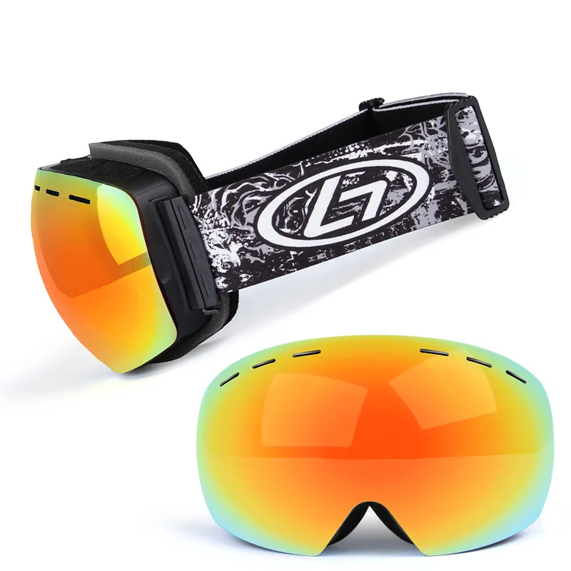 OBAOLAY Ski Goggles Double Anti-fog Spherical Outdoor Goggles