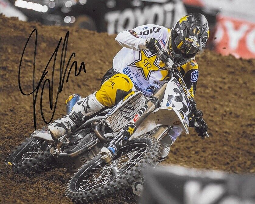 *JASON ANDERSON*SIGNED*AUTOGRAPHED*Photo Poster painting*HUSQVARNA*8 X 10