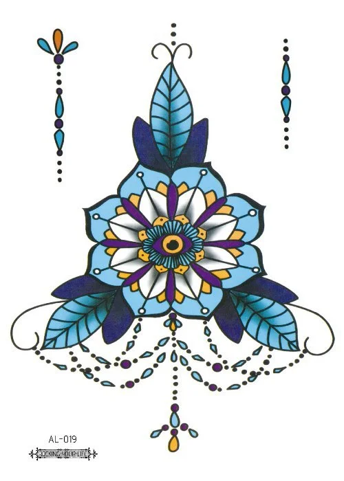 38 Kinds Adult Chest Back Tattoo Rose Flowers Mandala Totem Waterproof Temporary Body Art Sticker Disposable tatouage temporaire