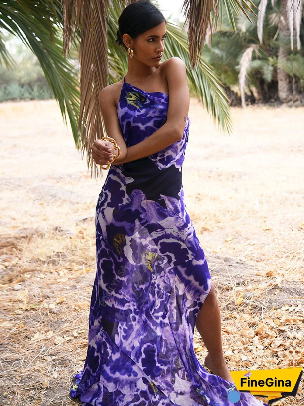 Blue Boho Asymmetrical Sundress Sexy One Shoulder Straped Bodycon Maxi Dress Women Summer Clothes Party Slip Dresses A1251