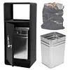 [US Local Warehouse] Commercial Outdoor Trash Can Decorative Trash Container with Lid for Park Garden