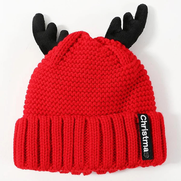 Christmas Antlers Woolen Hat