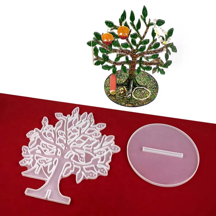 Tree of Life Jewelry Display Stand Silicone Molds Set CrazyMold