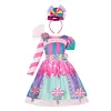 Kids Girl Carnival Frock Little  Birthday Fancy Rainbow Tutu Dress