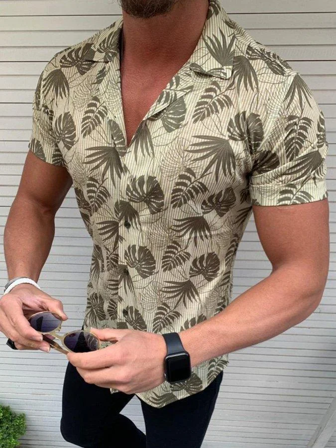 Printed Casual Short Sleeve Shirt