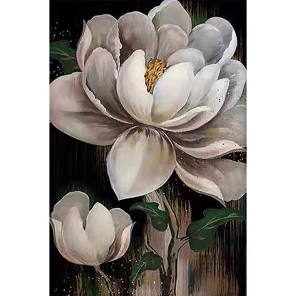 

White Peony - 11CT Stamped Cross Stitch - 40*60CM (Big Size), 501 Original