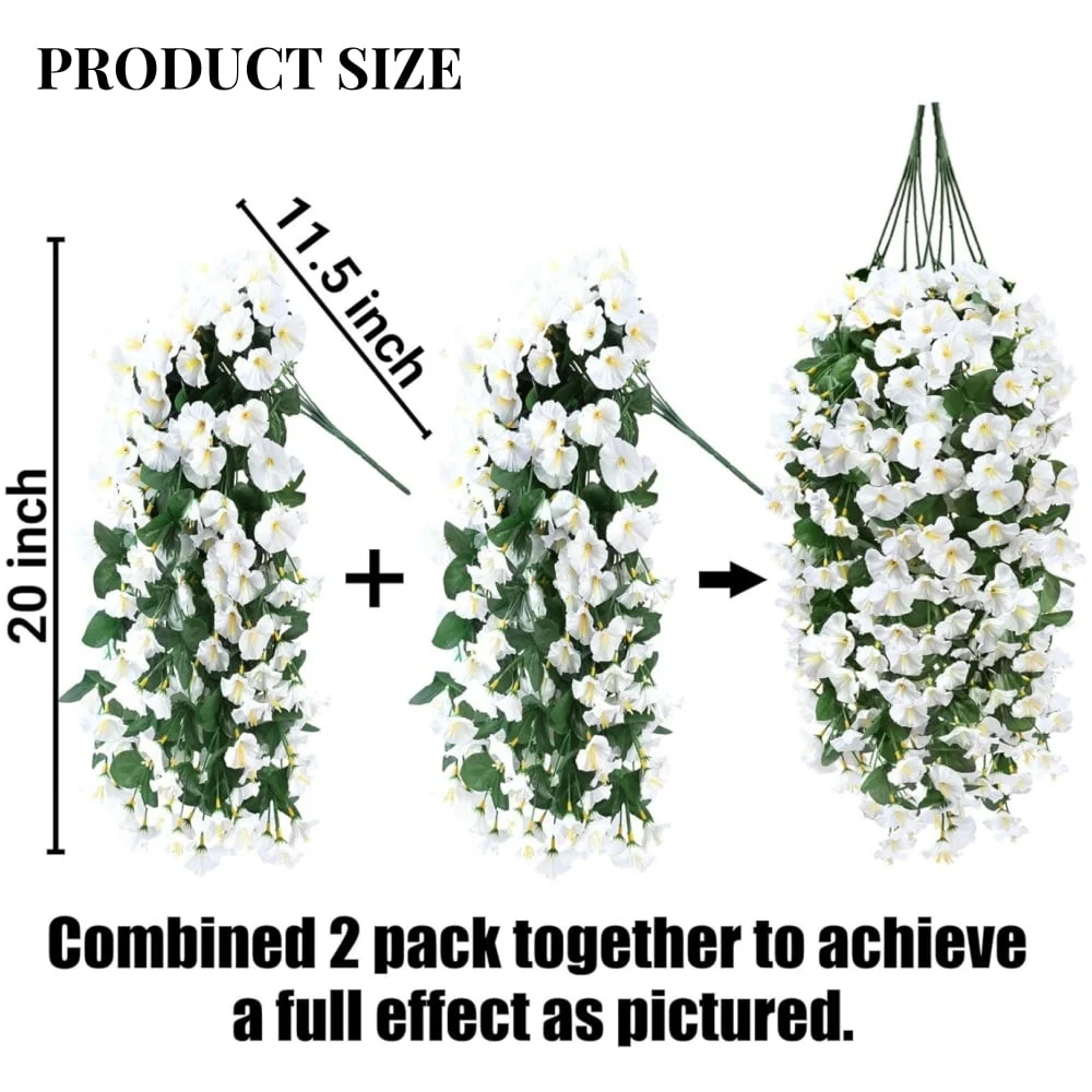 🔥On Sale🔥Artificial Faux Hanging Flowers Plants - UV resistant. Waterproof .Windproof