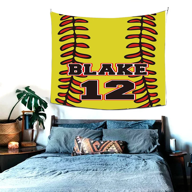 Personalized Kid Baseball Nursery Tapestry|T32