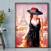 Diamond Painting -5D Full Round Drill Woman with Hat
